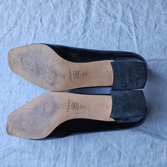 Van Eli Black Cap Toe Low Block Heel Shoes, SZ 12M - Picture 10 of 11